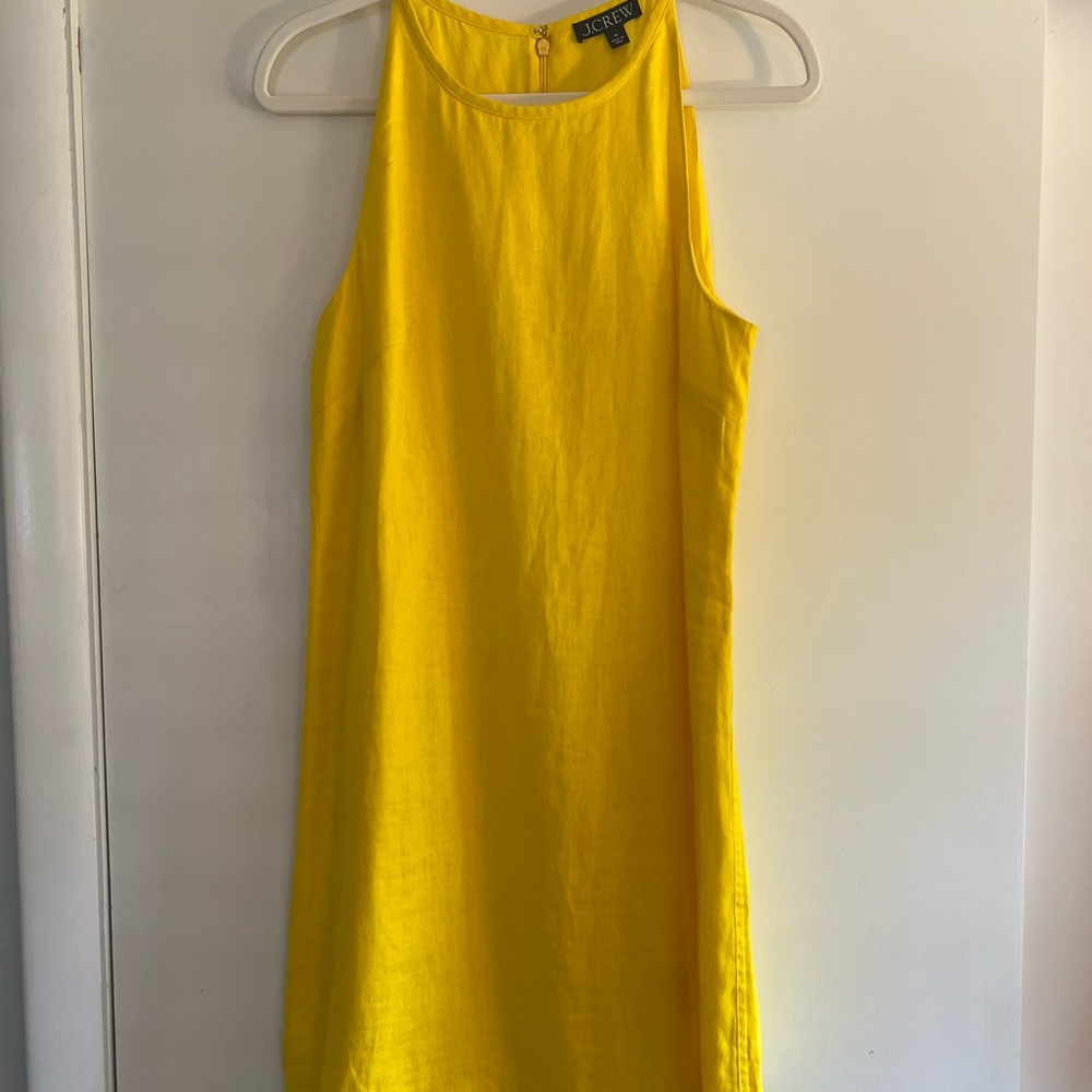 J. Crew Yellow Sleeveless Mini Dress